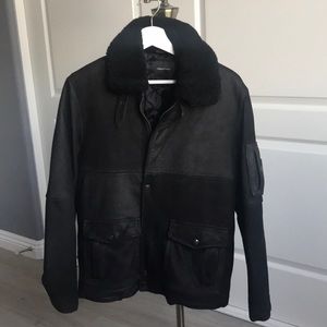 Surface To Air Leather Shearling Jacket
